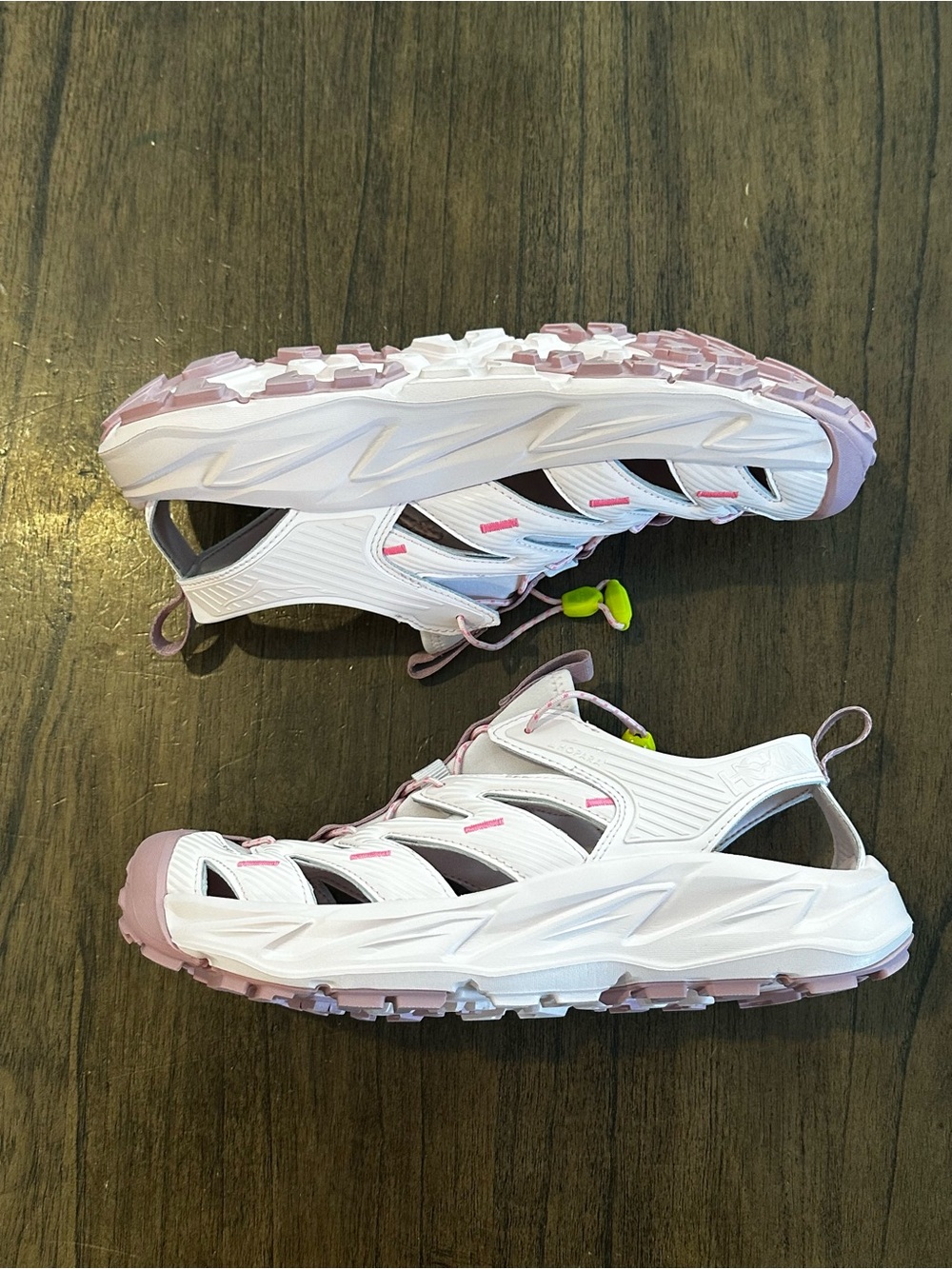 HOKA ONE ONE Hopara Women’s 11 White Pink Hiking Water Sandals 1106535